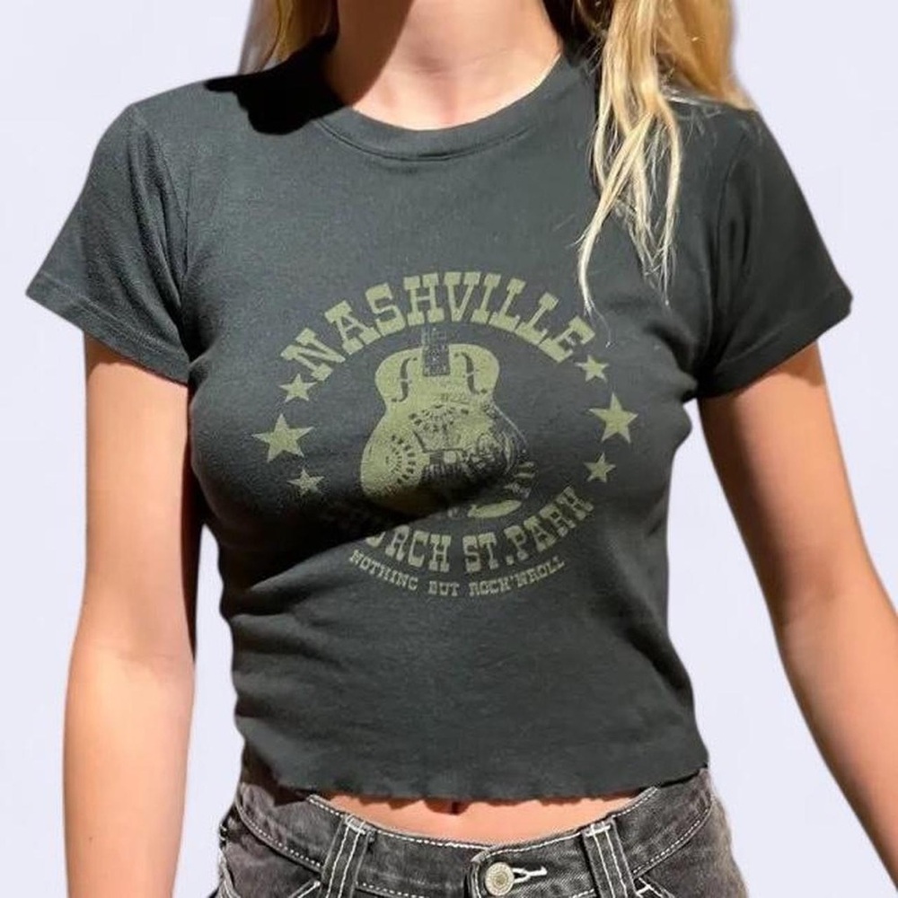NWOT Brandy Melville Nashville Crop Tee